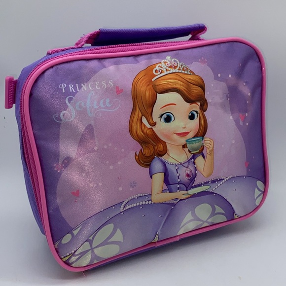 Disney Princess Sofia Soft Sided Zippered School Lunch Bag Kids - Picture 9 of 12